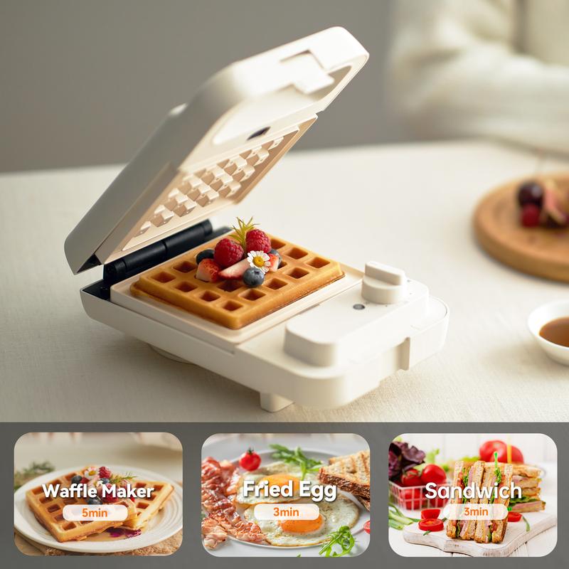 Product Introduction of Olayks Sandwich Maker, Multifunctional Breakfast Machine, Compact Waffle and Bread Toaster for Home Use, Easy to Clean, gift 2