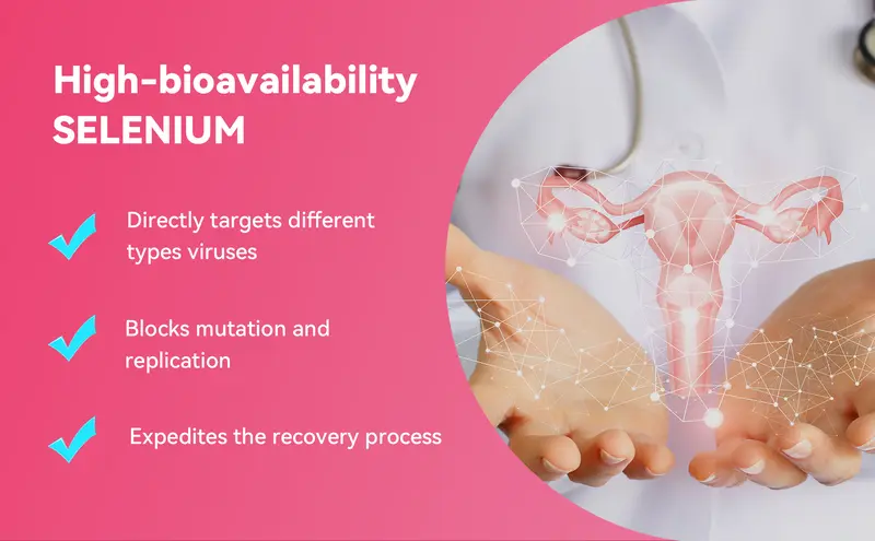 Product Introduction of Gynable female probiotics for HPV & Odor & Tightening & Moistening, women probiotics,hpv supplements for women, organic selenium+ probiotics+ vitamin C,D,folic acid, 5 billion cfu, 30 Count(Packof 1) 15