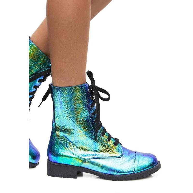 Mermaid combat boots best sale