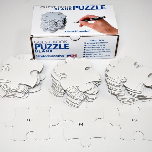 Guest Book Blank Puzzle 23x18 inches, 63 Pieces, Ideal for DIY Painting, Art and Craft Projects, Wedding Birthday Party Events, Guest Book Alternative 4