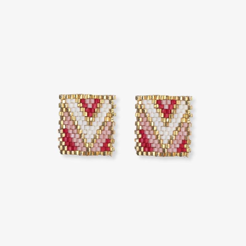 Ink & Alloy Rectangle Blush Earrings Ink & Alloy Rectangle Blush Earrings