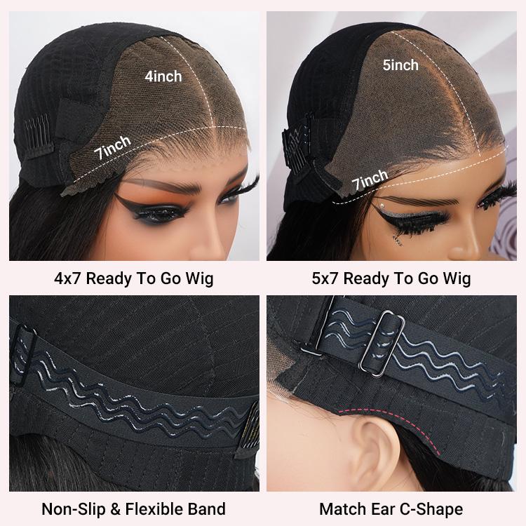 Wiggins Hair Short Curly Wigs Popping Fluffy Curl 250% Density 7x4 Pre Cut Ready To Go Curly Glueless Wigs Ready To Wear Human Hair Beginners Glueless Wig Outdoorfun 6