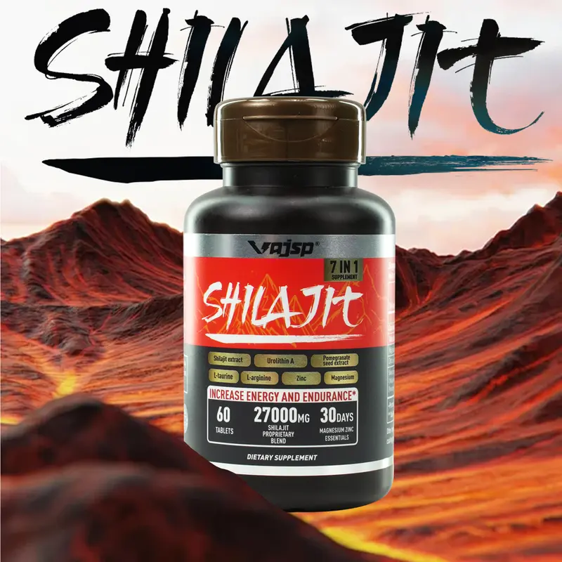 Product Introduction of Vajsp Shilajit 7-in-1 Energy & Endurance Supplement - Natural Ingredients for Increased Energy, Stamina, and Wellness - Supports Daily Performance -Muscle Function - Coffee Flavor Enhancement Nerve Health 0