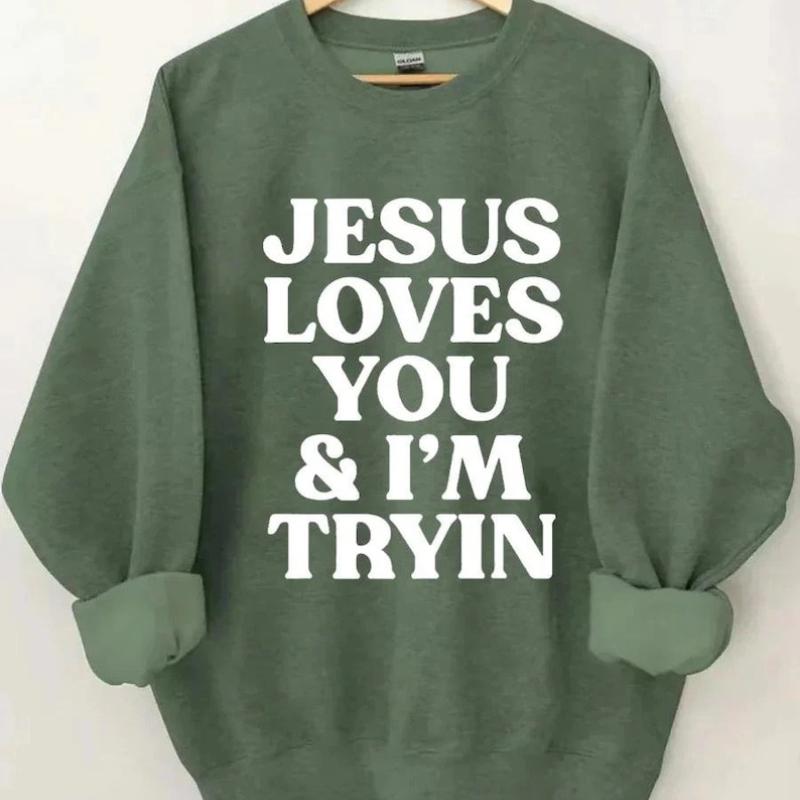 Jesus Loves You I'm Tryin Christian T Shirt Jesus Loves You I'm Tryin Christian T Shirt
