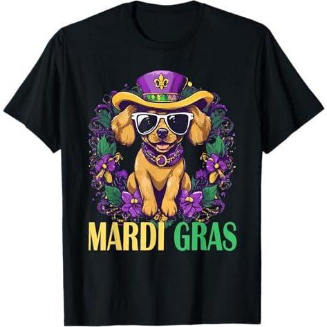 Dog mardi gras shirt best sale