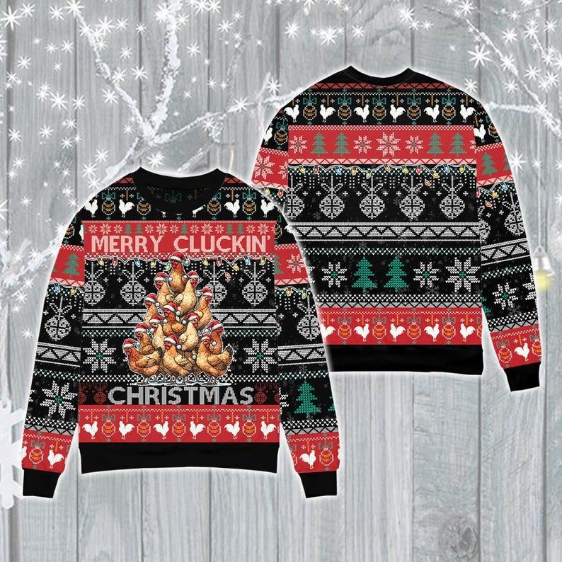 Merry Cluckin Christmas Hoodie Merry Cluckin Christmas Hoodie