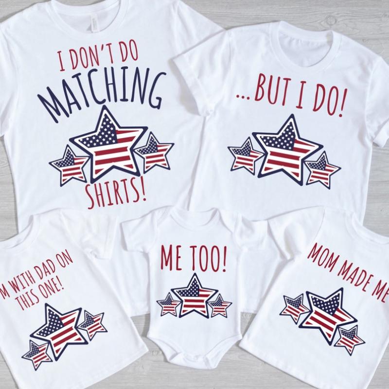 TikTok Shop Family Group Fourth of July Shirt Matching 4th of July outfits Shirts Funny July 4th Party Tees Matching Family Patriotic Shirts PJ Tops