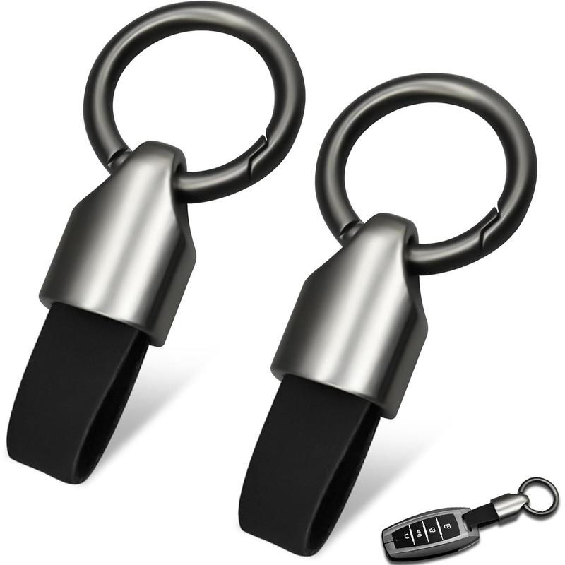 TikTok Shop 2Pcs Car Key Chain Clip Leather Keychain Key Fob Keychain Key Chain Rings for Car Keys Key Fob Holder Keychain with Keyrings Zinc Alloy Buckle Multifunctional Keychain Ring Holder for