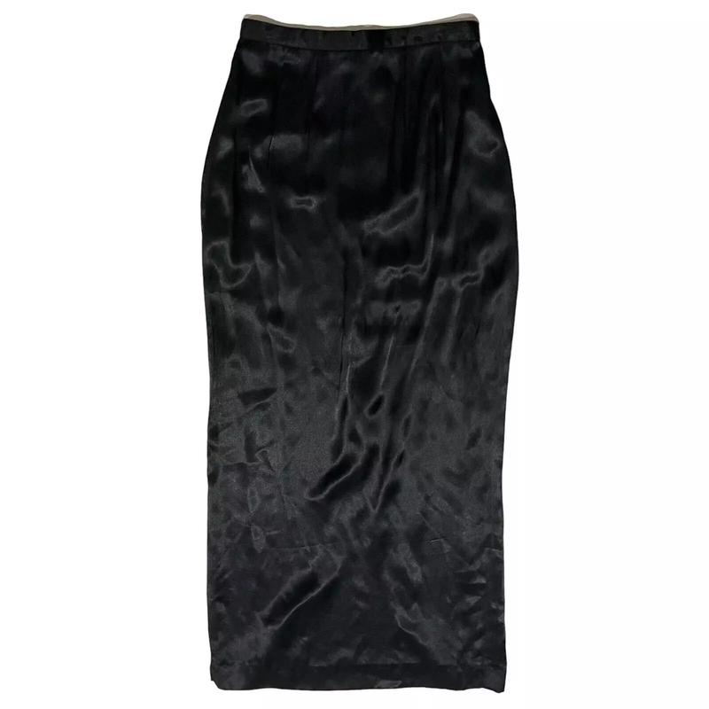 Long black pencil skirt 90s best sale