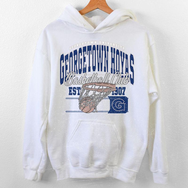 Georgetown Hoyas Vintage Basketball NCAA Sweatshirt T Shirt Hoodie Vintage Sweatshirt NCAA Ge