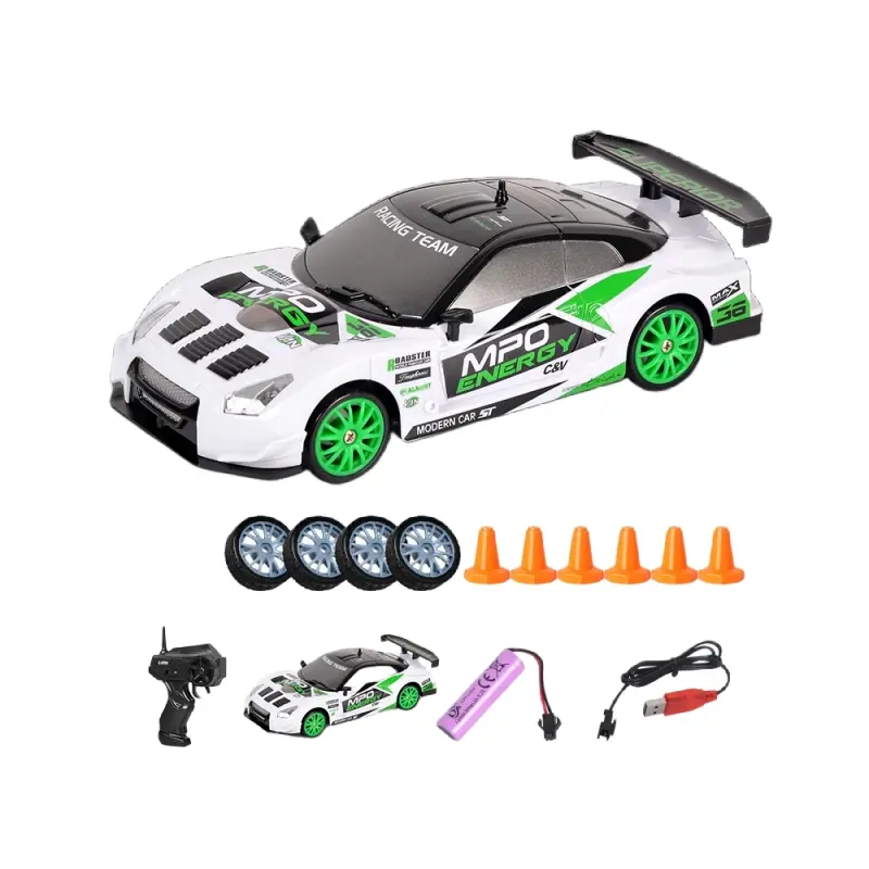 Remote Control Car RC Drift Car Valentine's Day Gift 2.4GHz 1:24 Scale 4WD 15KM/H High Speed Model Vehicle LED Lights Drifting Tire Racing Sport Toy Car for Adult Boy Girl Kid Gift 0