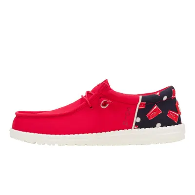 Wally Stretch Solid Red Hey Dudes Chaussure Homme Wally Stretch