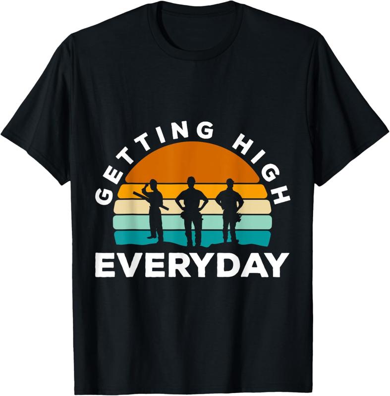 Tower Climber Retro Vintage I Like To Get High Climbing T-Shirt Tower Climber Retro Vintage I Like To Get High Climbing T-Shirt