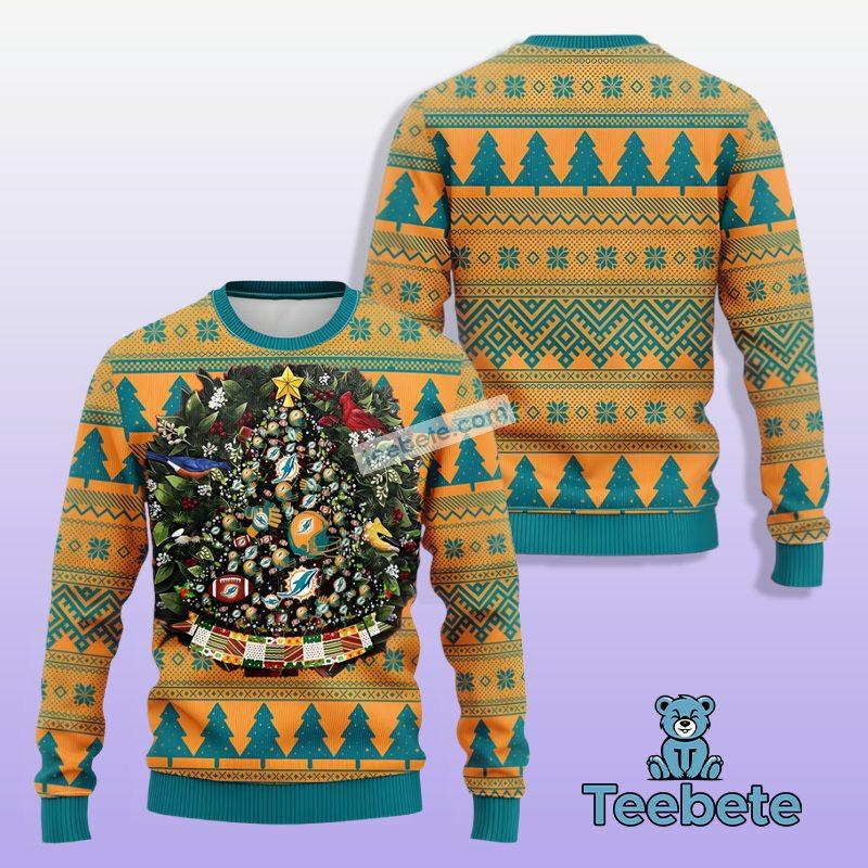 Miami dolphins ugly christmas sweater best sale