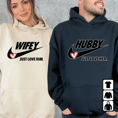 Hubby wifey hoodies hotsell