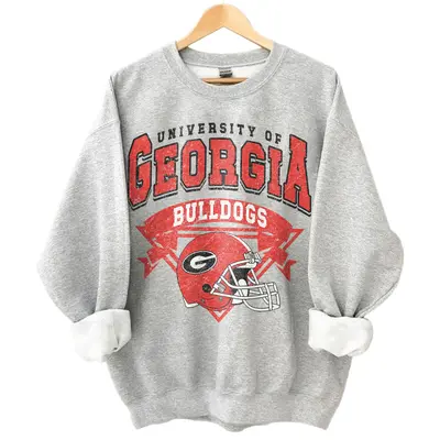 ❤️GEORGIA CROPPED & WORN VINTAGE selling UNIVERSITY HOODIE