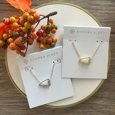 14k Gold Initial Kendra Scott Harlow Necklace Black Onyx FREE