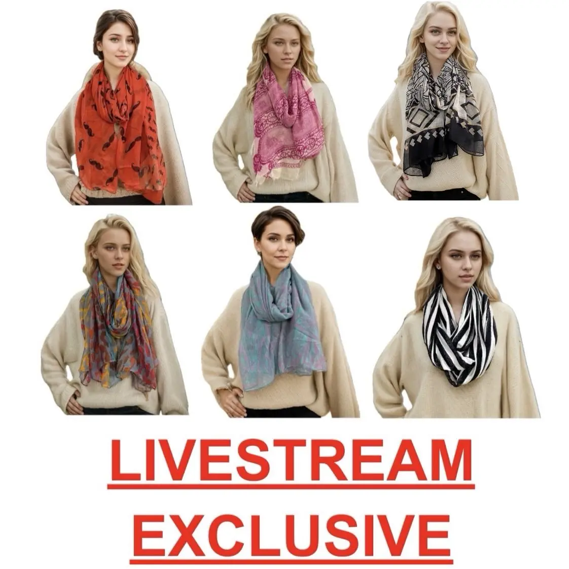 CaliBe Lightweight Scarf for Women and Girls - Trendy and Skin-Friendly, Soft Fabric, Circle Loop Design, Affordable Fashion Accessory