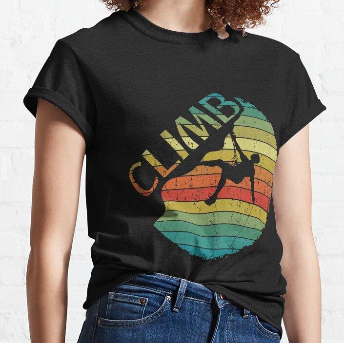 Retro Vintage Rock Climbing T Shirt Mountain Climber Shirt Retro Vintage Rock Climbing T Shirt Mountain Climber Shirt