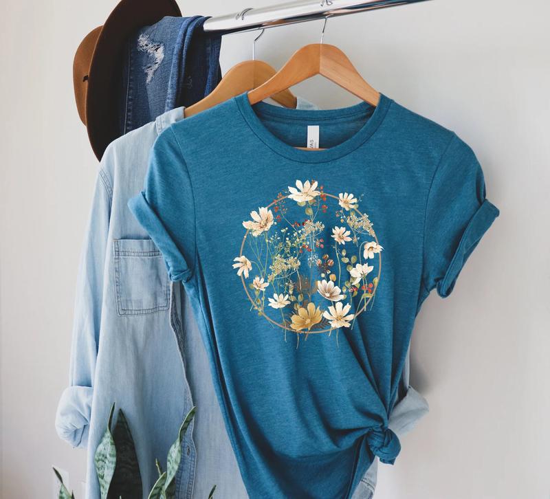 Flower shirt aesthetic best sale