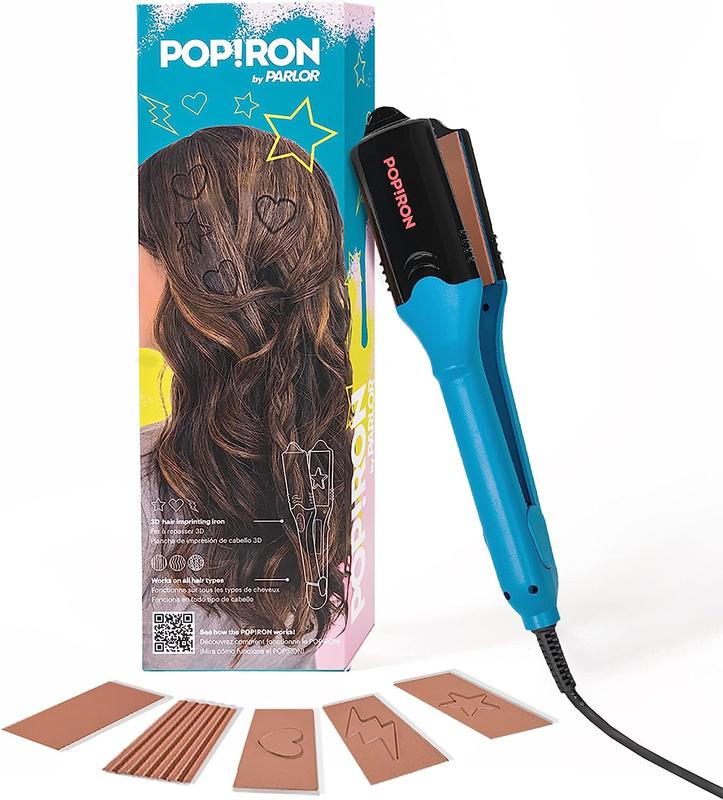 PopIron Hair Straightener First 3D Image Hair Imprinting Iron Comes with 5 Different Plates I