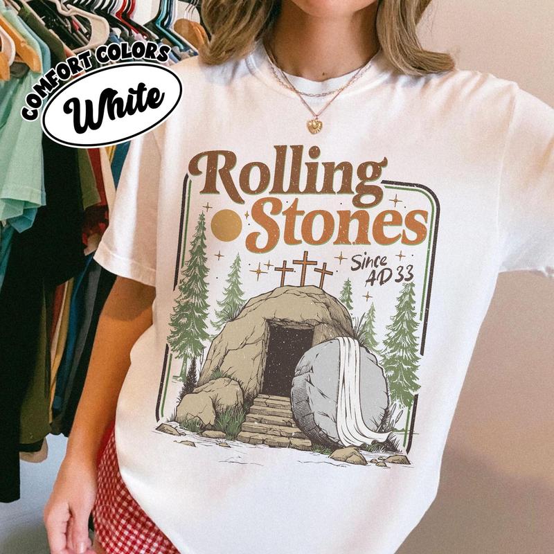 Rolling Stones He is Risen Christian Easter T Shirts Rolling Stones He is Risen Christian Easter T Shirts