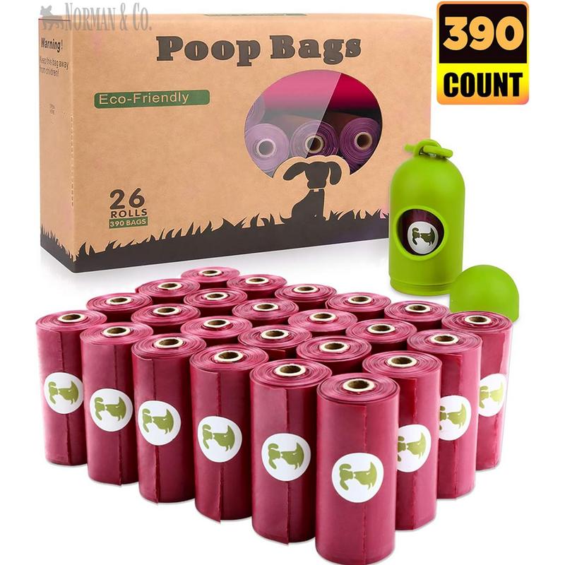 TikTok Shop Dog Poop Bag 26 Rolls 390 Counts Biodegradable Dog Waste Bags with 1 Free Dispenser Leak Proof Pet Waste Disposal Refill Bags Scented BOTEWO