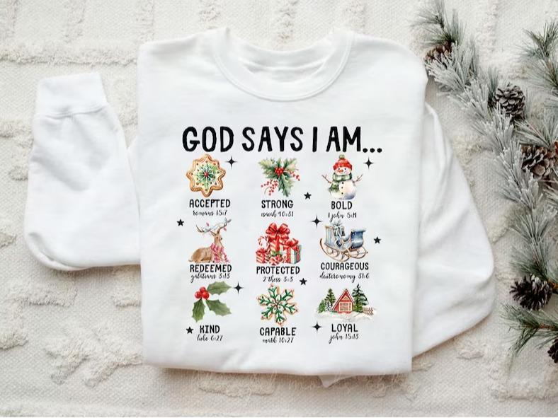 Jesus God Says I Am Christmas Christian Shirt Jesus God Says I Am Christmas Christian Shirt
