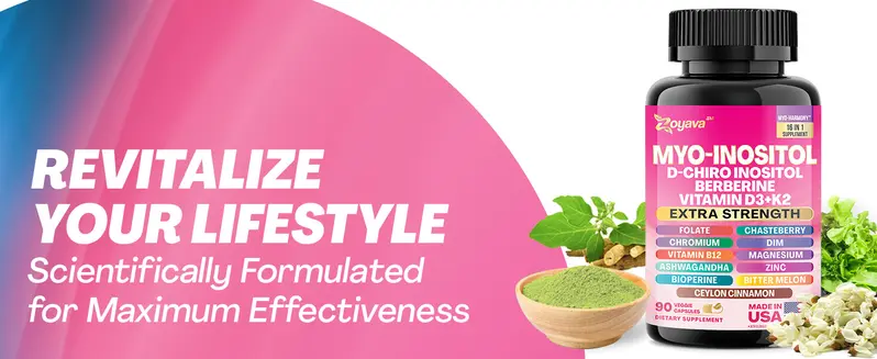 Product Introduction of She Shines Set - Zoyava Ultimate Women's All-in-One Supplement with Corti-Soothe, Myo-Inositol, Collagen & Extra Strength Ingredients - Made in USA 7