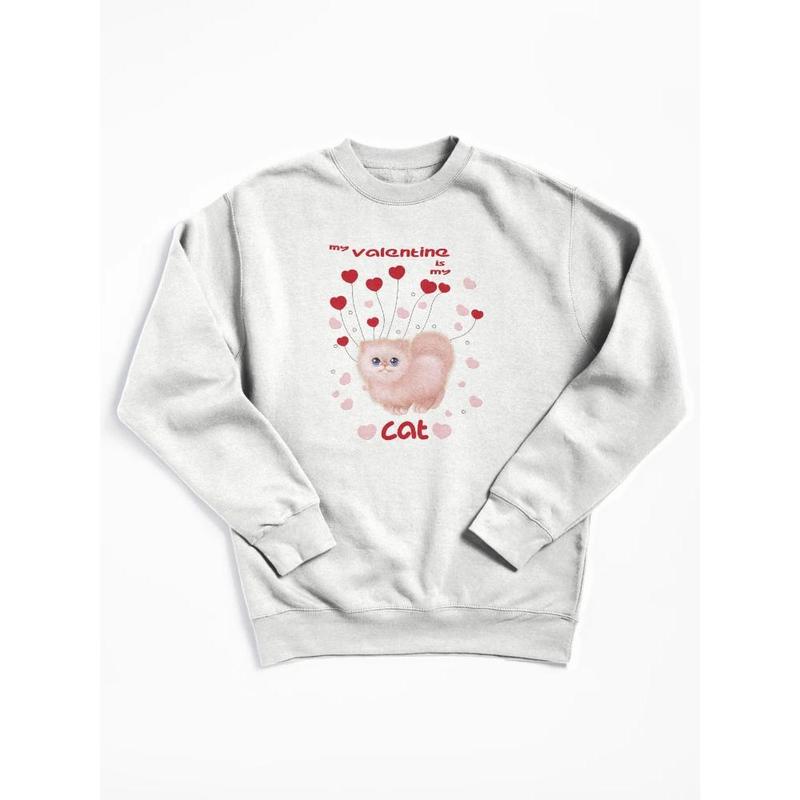 Cute & Funny Cat Valentines Heart Graphic T-Shirt Cute & Funny Cat Valentines Heart Graphic T-Shirt