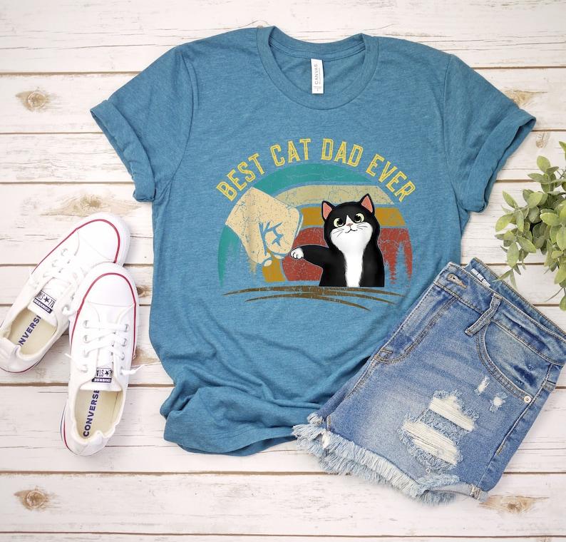 Mens Best Cat Dad Ever T-Shirt Funny Cat Dad Father T-Shirt Mens Best Cat Dad Ever T-Shirt Funny Cat Dad Father T-Shirt
