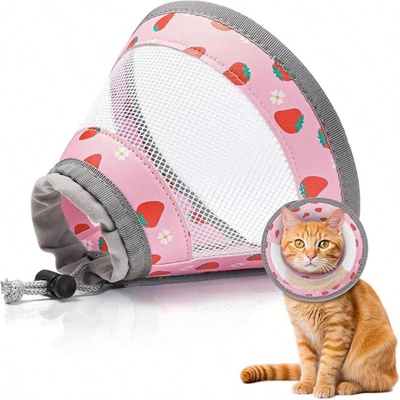 TikTok Shop Cat Cone Collar Soft Adjustable Cat Recovery Collar Kitten Lightweight Elizabethan Collar To Stop Licking Pet E Cone For Small Medium Cats After Surgery Prevent From Licking Wounds