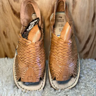 Huaraches Artesanales Huarache Rosas Y Azules Huarache Artesanal - Main Image