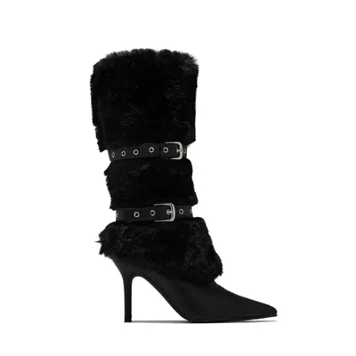 Selected Fur Heeled Boot Outfits Black Girls TikTok Shop