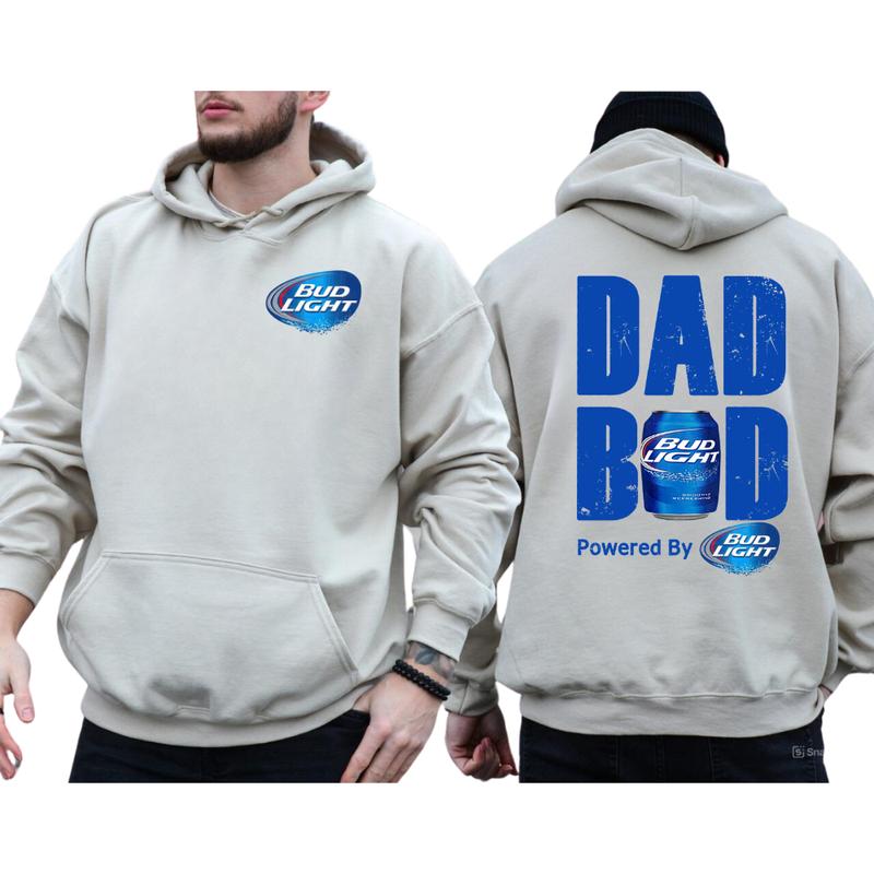 TikTok Shop Bud Light Dad Bod Hoodie for Beer Enthusiasts Perfect Drink Shirt and Gift for Men Funny Daddy Drinking Tee Casual Classic Menswear Jet Jet