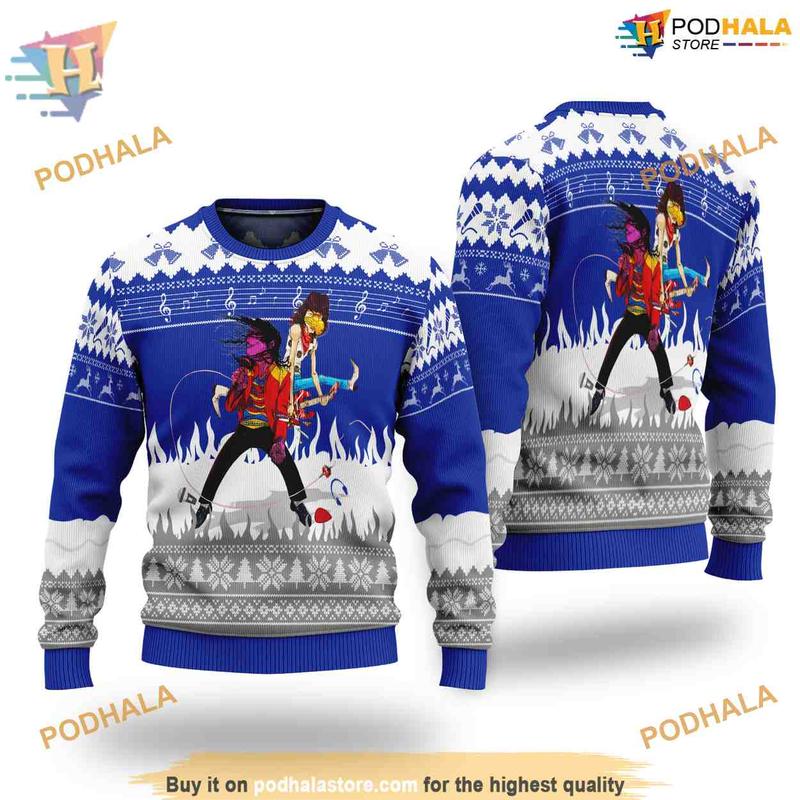 TikTok Shop Beat It Michael Jackson 3D Funny Ugly Christmas Sweater