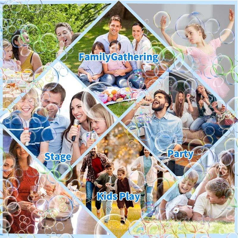 Product Introduction of Bubble Machine Blower for Kids & Toddlers, Bubble Toys for Outdoor Birthday Party Portable Fun Colorful 3