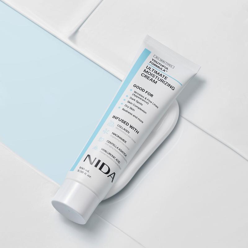 NIDA Youthful Formula Ultimate Moisturizing Cream (100mL) / Collagen, Niacinamide, Centella Asiatica, Hyaluronic Acid / Wrinkles, Dark Spots, Skincare 8
