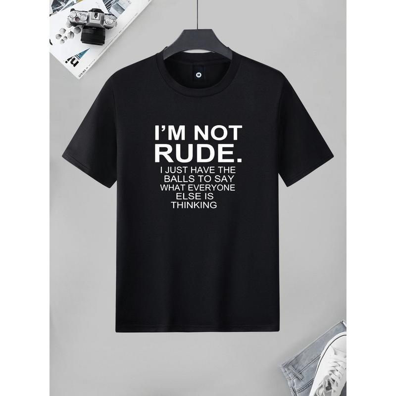 Cotton Short sleeve Letter Print Round neck T-shirt Cotton Short sleeve Letter Print Round neck T-shirt