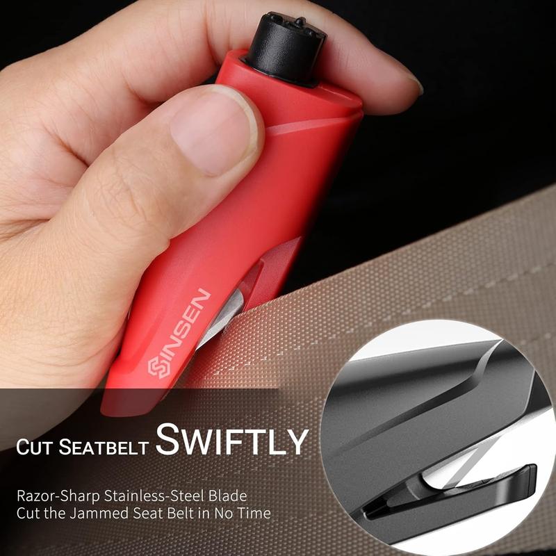 Product Introduction of Window Breaker Seatbelt Cutter, 3-in-1 Glass Breaker and Seat Belt Cutter, Car Safety Hammer Automotive Life Safety Tools Kit 3
