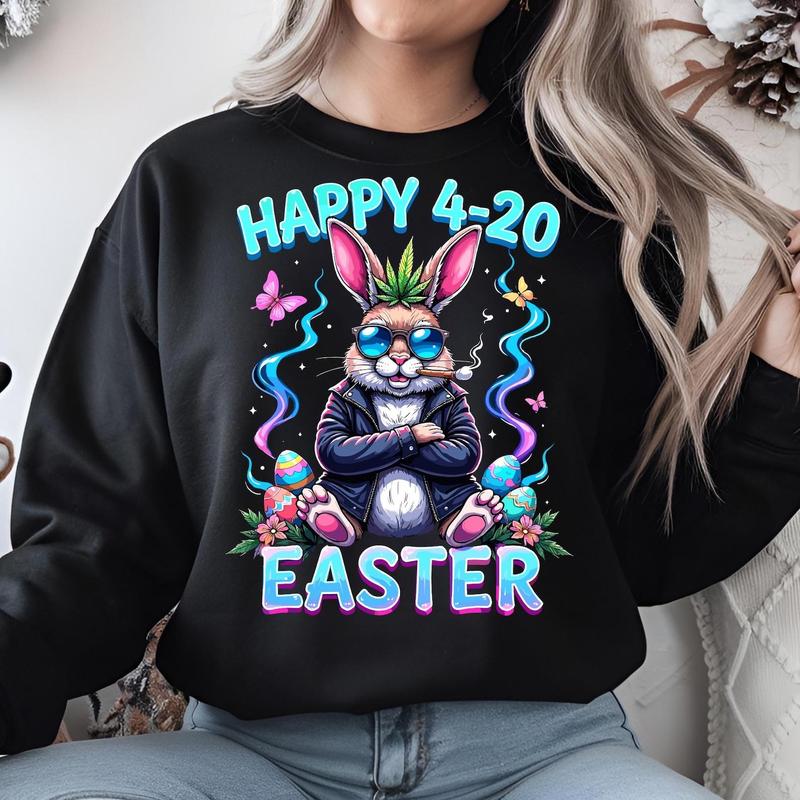 Easter Bunny Shirt Marijuana 420 Weed Men Women Humor Easter Bunny Shirt Marijuana 420 Weed Men Women Humor