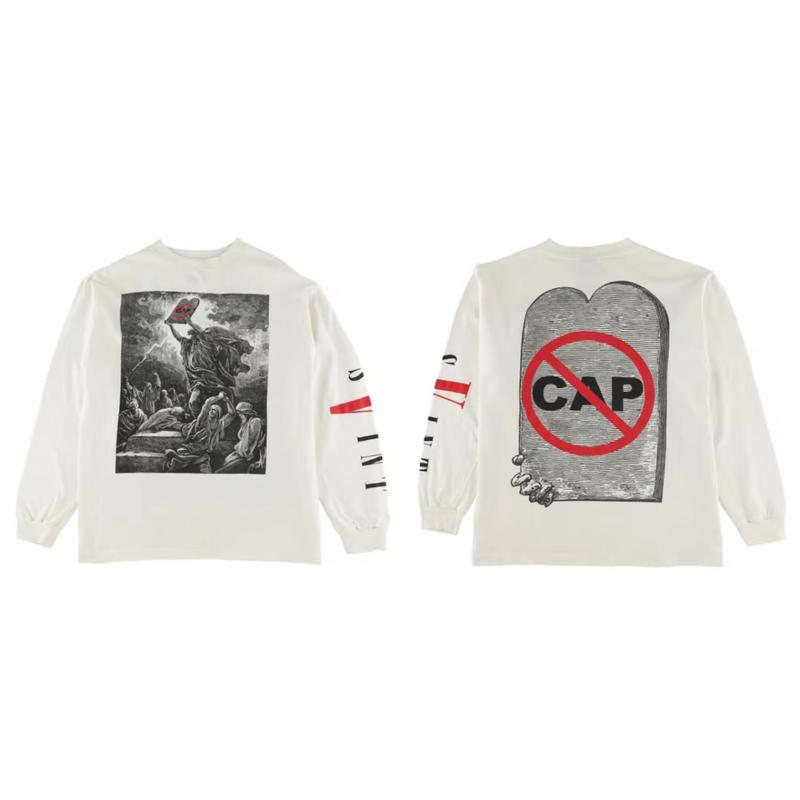 TikTok Shop: Saint Michael x Vlone No Cap Long Sleeve Tee Shirt White