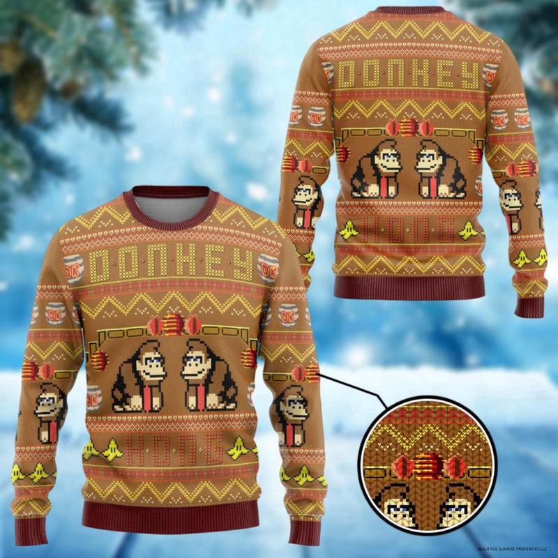 Donkey fashion kong christmas sweater