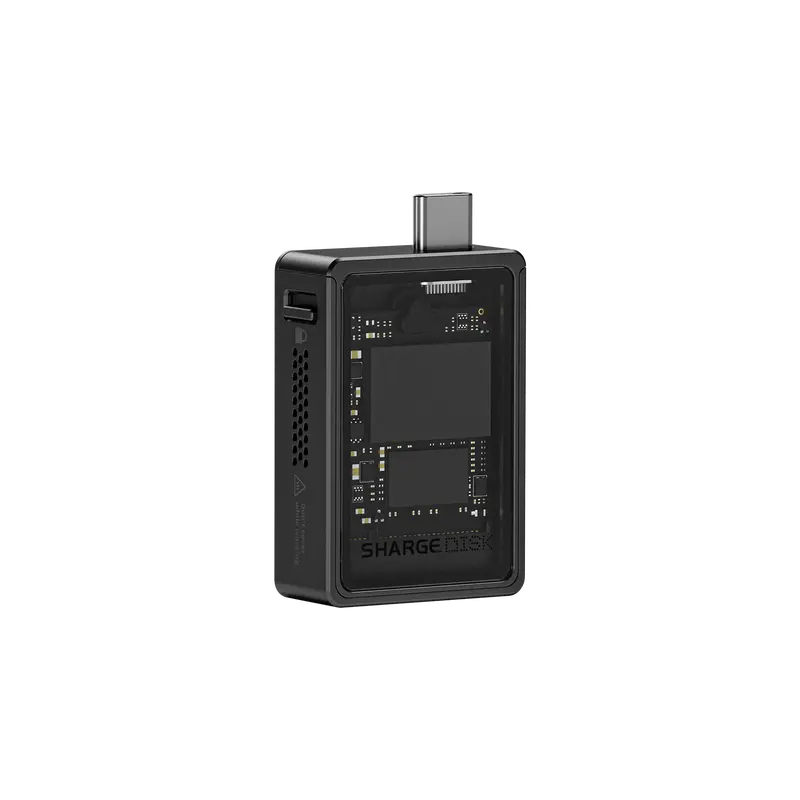 SHARGE Disk M.2 NVMe SSD Enclosure ( Enclosure only. SSD not included. ) with Active Cooling System, 10Gbps USB C 3.2 Gen2, Storage for iPhone 15 Pro, Steam Deck, ROG Ally, Enclosure NVMe Reader Supports M Keys and Size 2230 SSDs 2