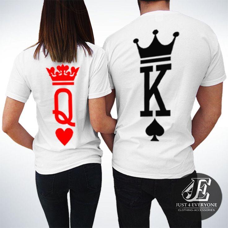 TikTok Shop King Queen Shirts King and Queen Shirts Couples Shirts King Queen Set Shirts Couple Matching Shirts Queen Of Heart Couple Shirt