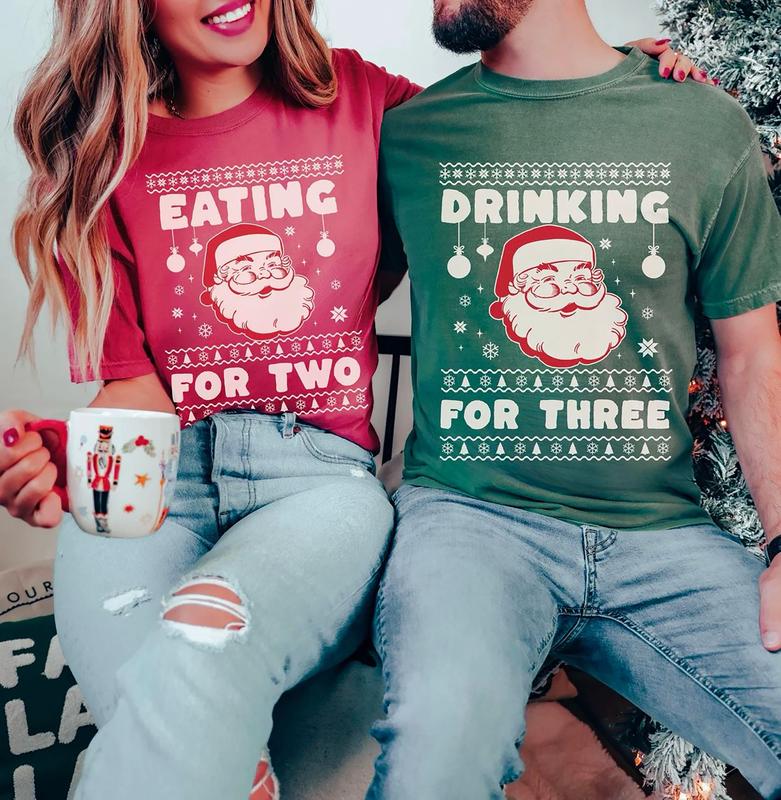 Drinking For Two Pregnancy Announcement T-Shirt For Couples Drinking For Two Pregnancy Announcement T-Shirt For Couples