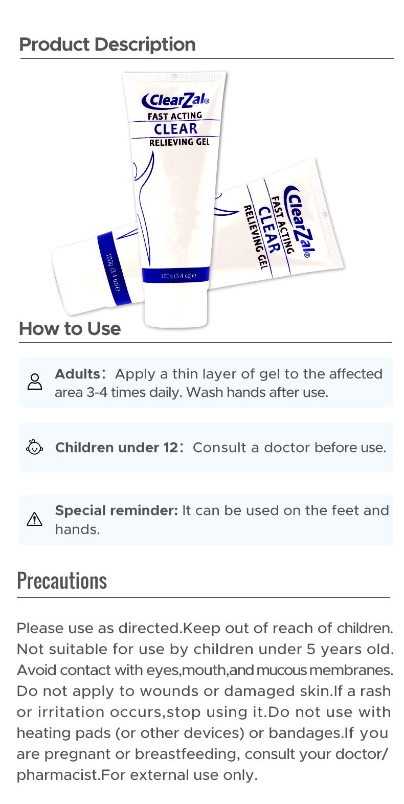 Product Introduction of Clearzal Soothing Cooling Gel 100g, Relieving Body Gel, Cooling with Menthol and Frankincense, Helps Relieve Muscle Tension , Relax your waist, legs, knees, shoulders and neck to relieve fatigue, Sports Soothing Cooling Gel Body Care Lotions 7