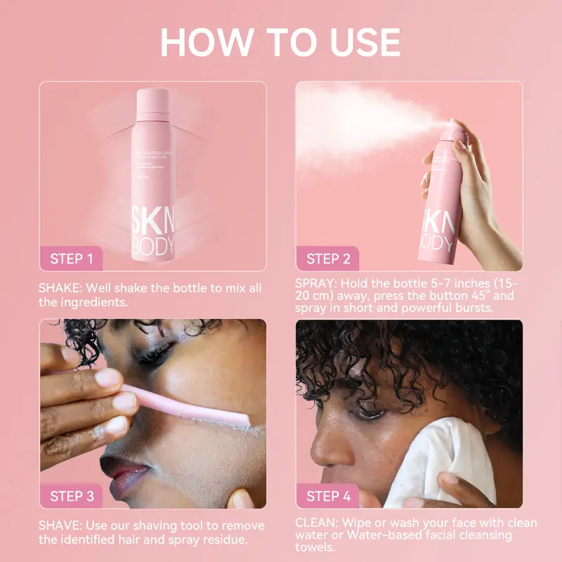 SKNBODY Hair Identifier Spray for Smooth Hair Removal - Face Care 5