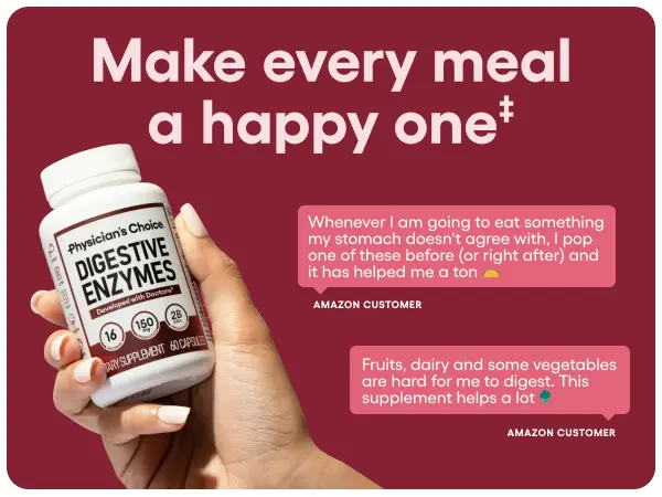Product Introduction of Physician's Choice Digestive Enzymes with Probiotics + Prebiotics - Mealtime Discomfort & Bloating Relief - Multi Support for Digestion & Gut Health 0