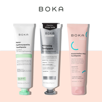 Boka Fluoride Free Toothpaste for Sensitive Teeth, Nano Hydroxyapatite, Whitening & Remineralizing - Customizable 3Pack Bundle